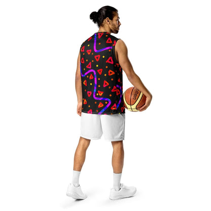 Wild Energy Red Unisex Basketball Jersey from Sky Brundall Concepts