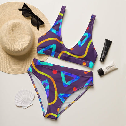 Dream Wave Festival - Arcade Crunch 1 Recycled High - waisted Bikini from Sky Brundall Concepts