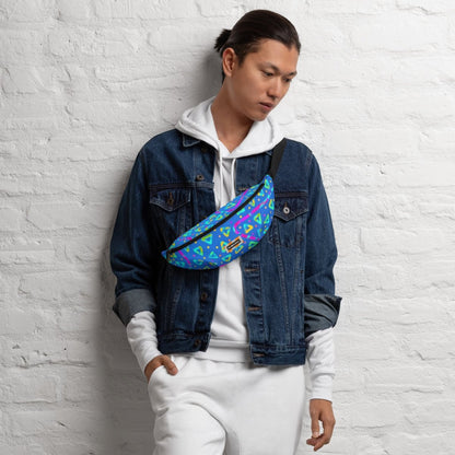 Electric Crumble Blue Fanny Pack from Sky Brundall Concepts