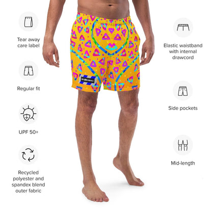 Electric Crumble Yellow Swim Trunks from Sky Brundall Concepts