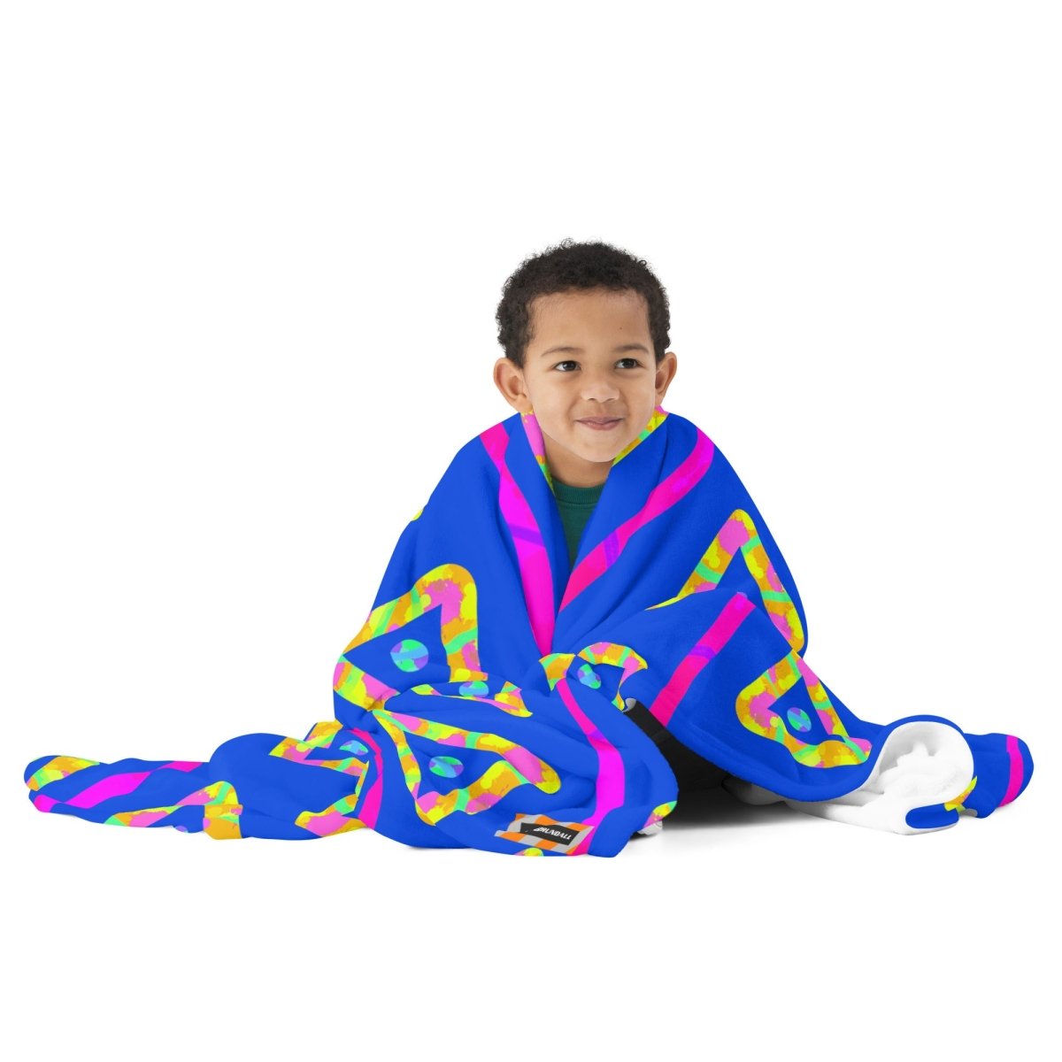 DWF Urban Jump Blue Throw Blanket from Sky Brundall Concepts