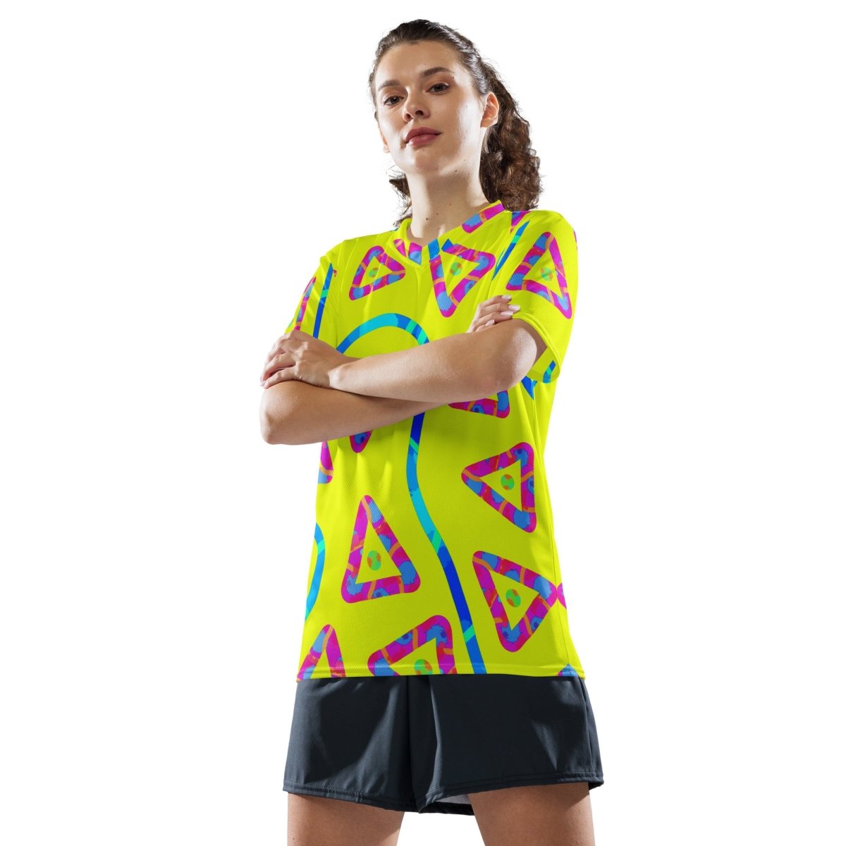 Urban Jump Yellow Unisex Sports Jersey from Sky Brundall Concepts