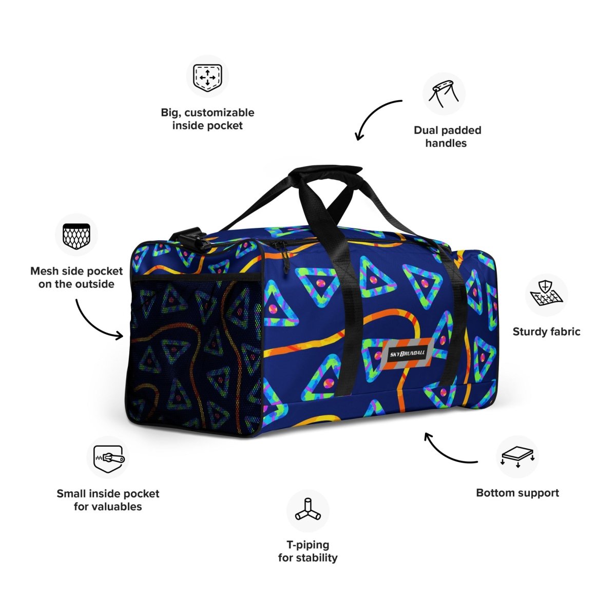 Dream Wave Festival Urban Jump Duffle Bag from Sky Brundall Concepts