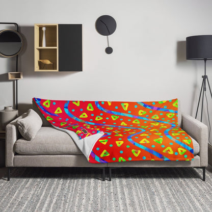 Warm Blaze Candy Rain Throw Blanket from Sky Brundall Concepts