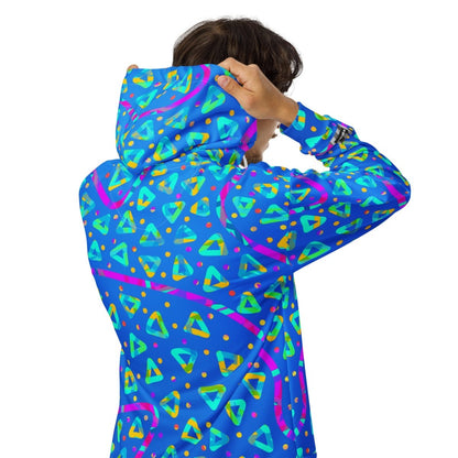 Electric Crumble Blue Unisex Zip Hoodie from Sky Brundall Concepts