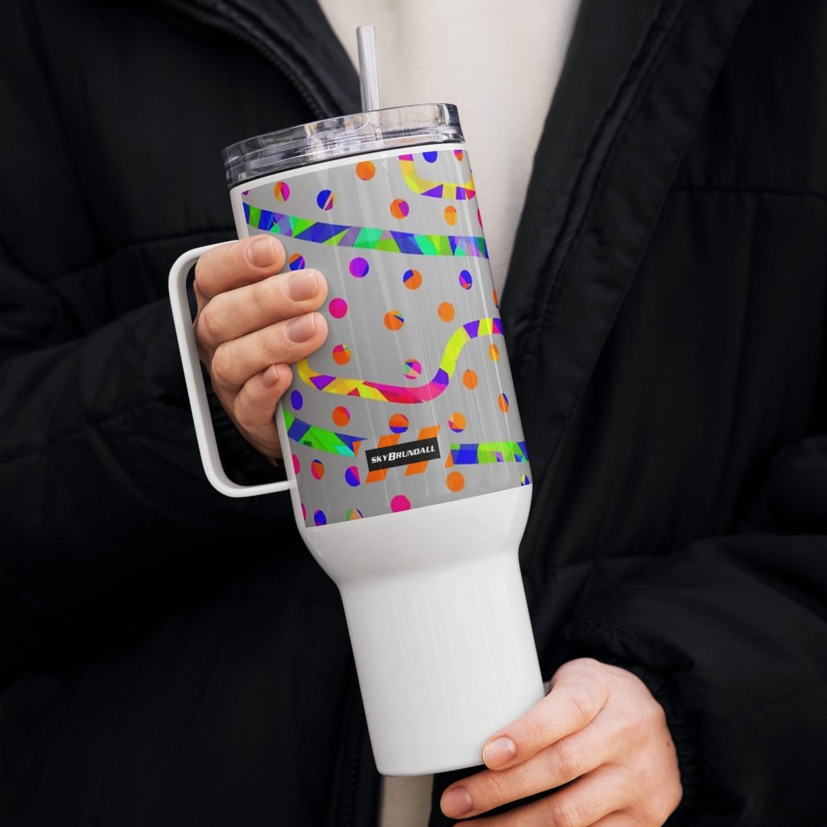 Dream Wave Festival Rainbow Fiesta Travel Mug from Sky Brundall Concepts