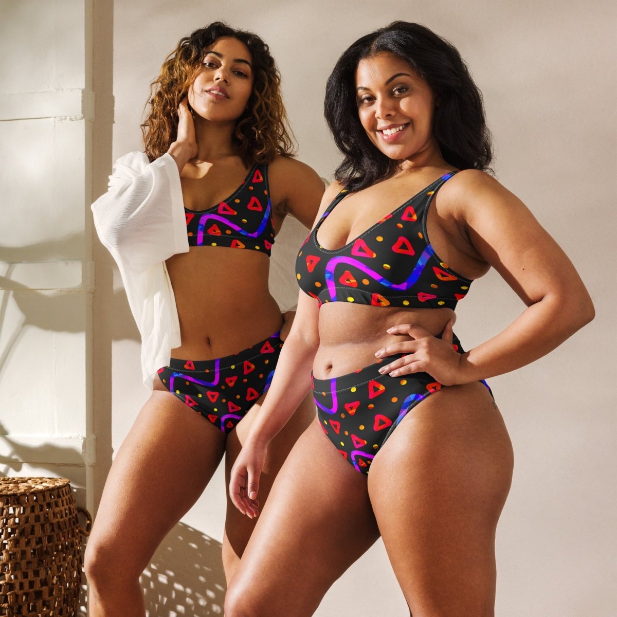 Wild Energy Red High-waisted Bikini from Sky Brundall Concepts