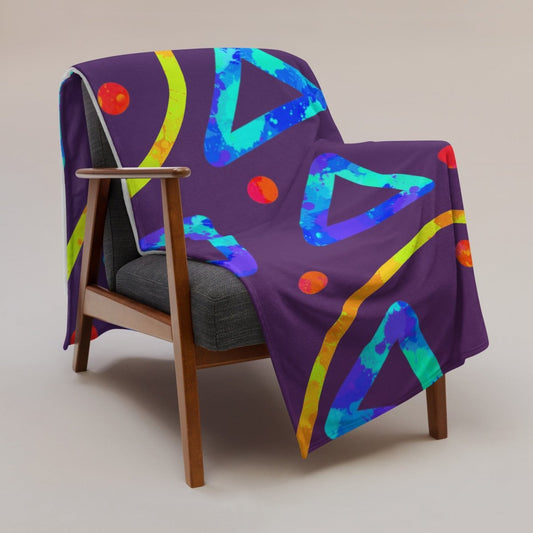 Dream Wave Festival - Arcade Crunch 1 Throw Blanket from Sky Brundall Concepts