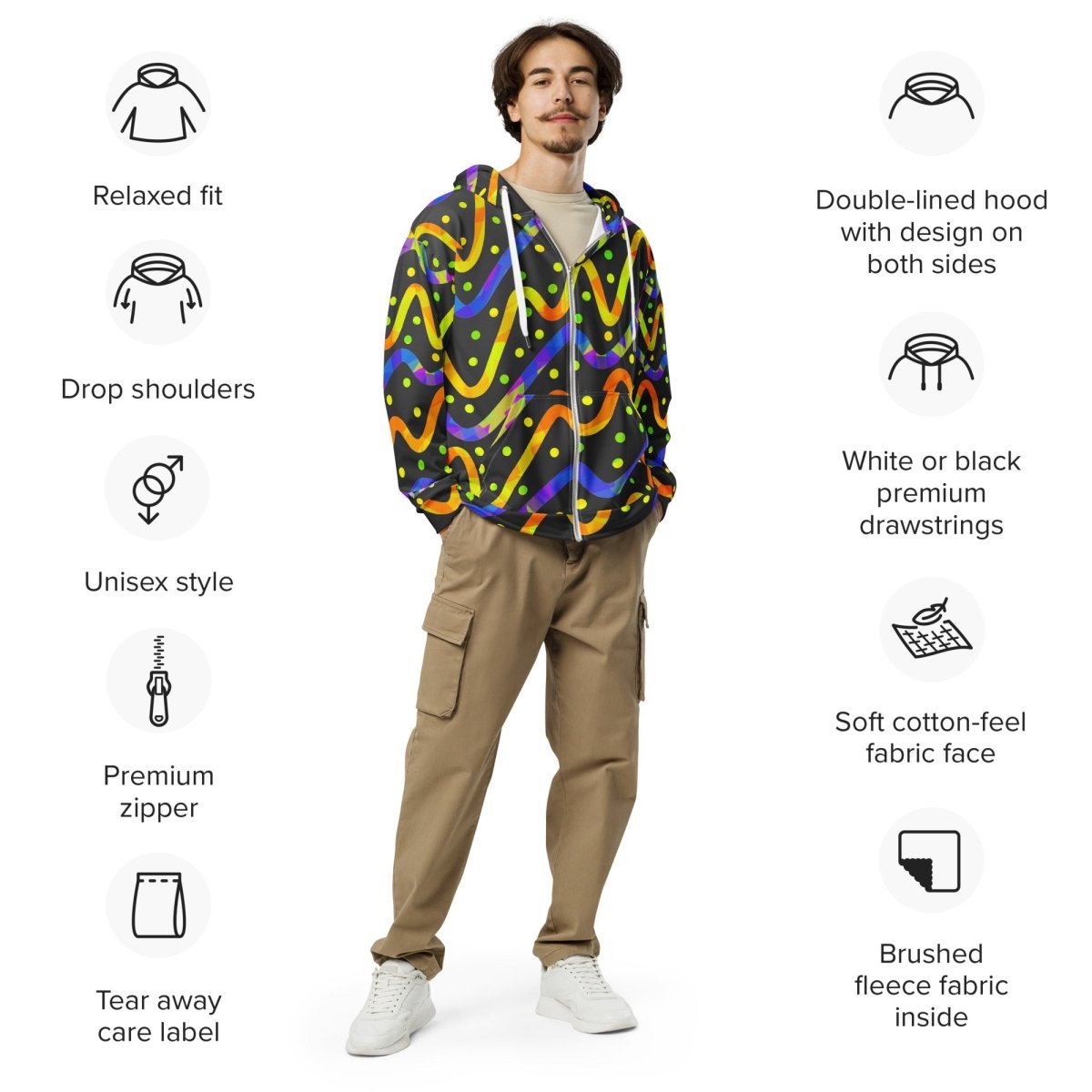Thunder Burst Unisex Zip Hoodie from Sky Brundall Concepts