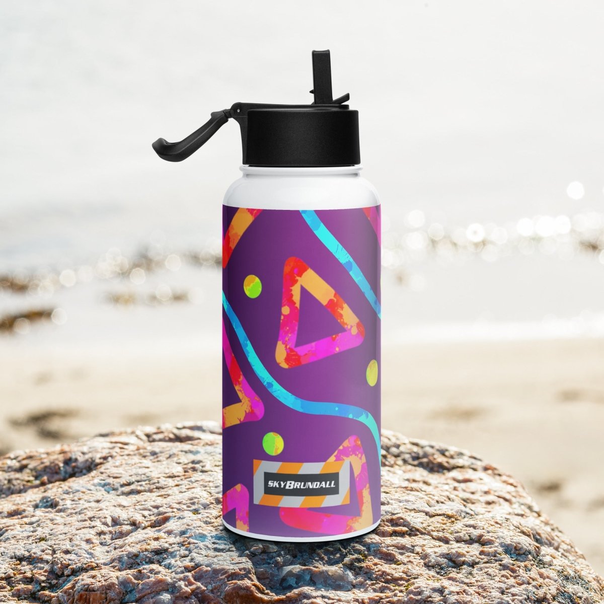 Dream Wave Festival - Arcade Crunch 2 Stainless Steel Water Bottle w/ Straw Lid from Sky Brundall Concepts