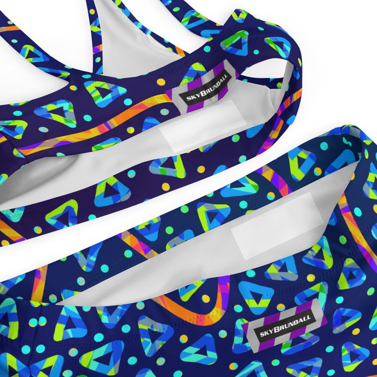 Dream Wave Festival - Electric Crumble 1 Recycled High - waisted Bikini from Sky Brundall Concepts
