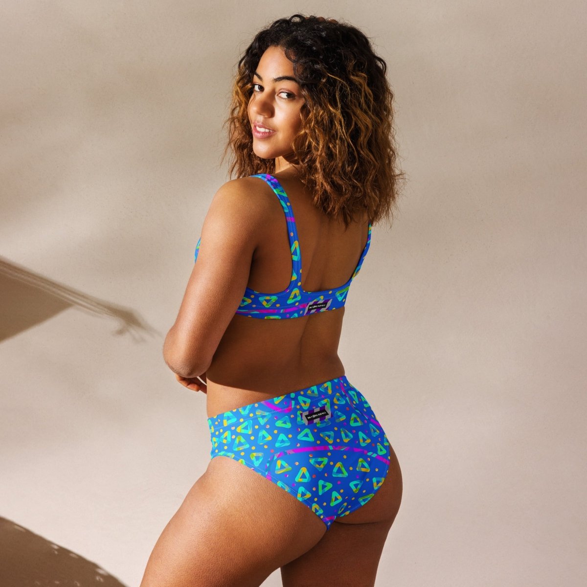 Dream Wave Festival - Electric Crumble 8 Recycled High - waisted Bikini from Sky Brundall Concepts