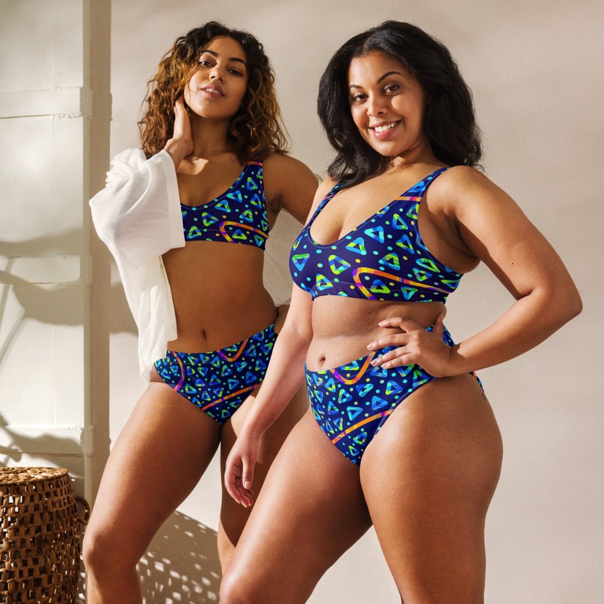Dream Wave Festival - Electric Crumble 1 Recycled High - waisted Bikini from Sky Brundall Concepts