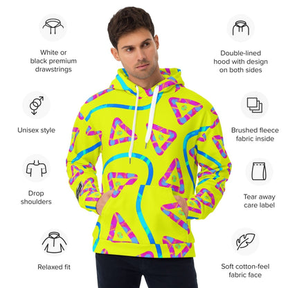 Urban Jump Yellow Unisex Hoodie from Sky Brundall Concepts