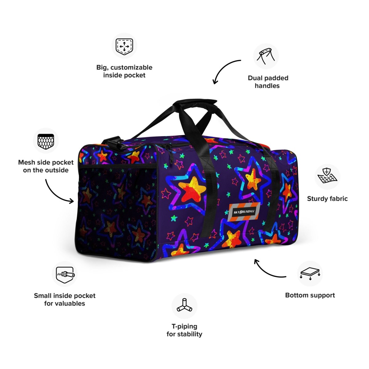 Dream Wave Festival - Starlight Delight Duffle Bag from Sky Brundall Concepts
