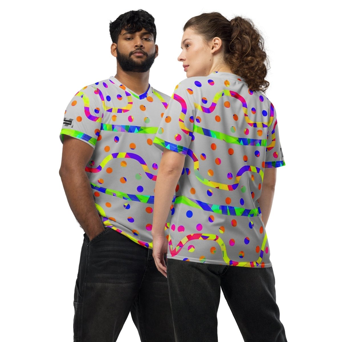 Rainbow Fiesta Unisex Sports Jersey from Sky Brundall Concepts
