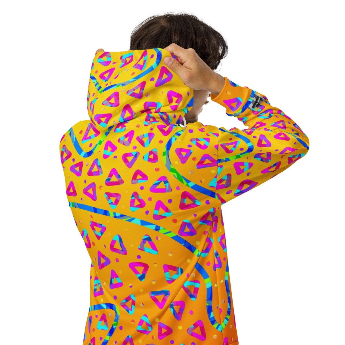 Electric Crumble Yellow Unisex Zip Hoodie from Sky Brundall Concepts
