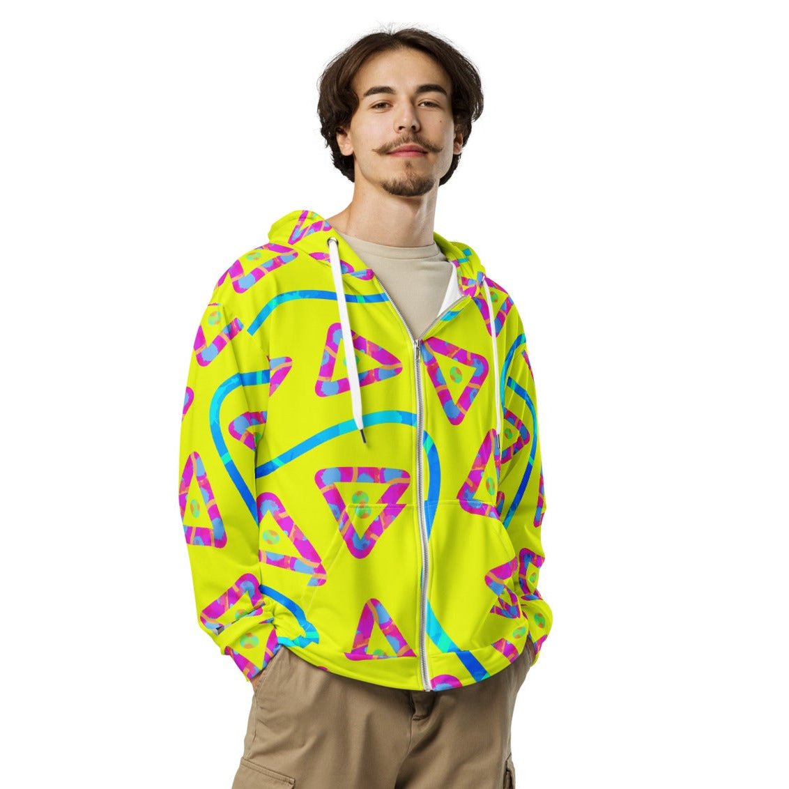 Urban Jump Yellow Unisex Zip Hoodie from Sky Brundall Concepts