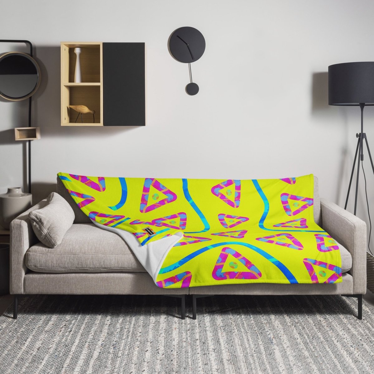 Urban Jump Yellow Throw Blanket from Sky Brundall Concepts