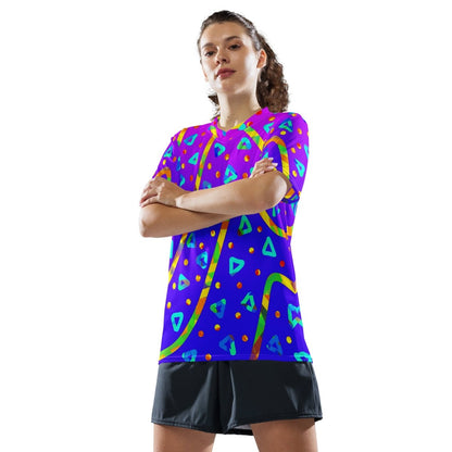 Cool Rush Candy Rain Unisex Sports Jersey from Sky Brundall Concepts