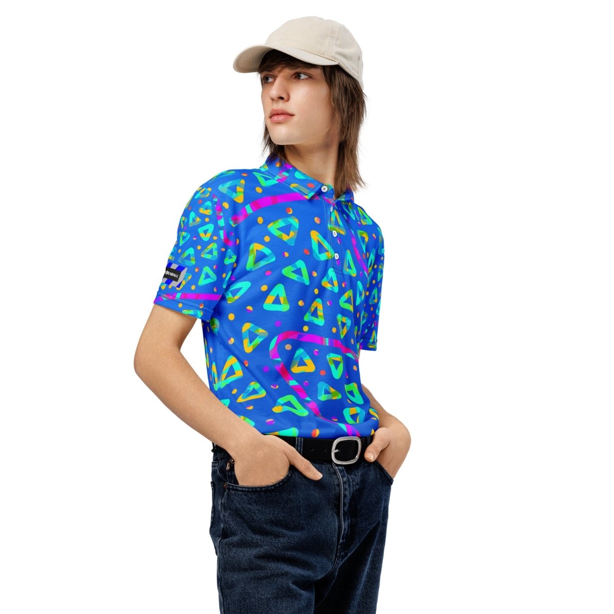 Electric Crumble Blue Men’s Slim Fit Polo from Sky Brundall Concepts