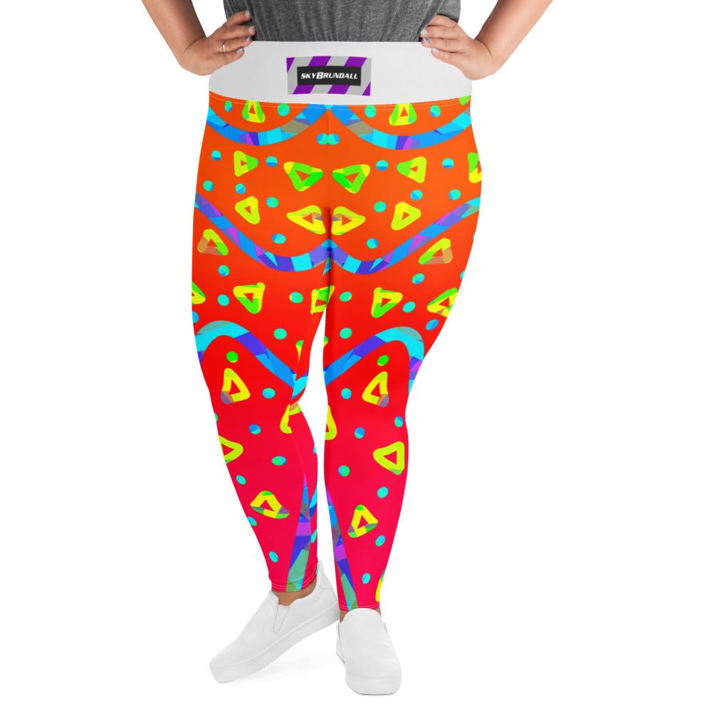Warm Blaze Candy Rain Plus Size Leggings from Sky Brundall Concepts