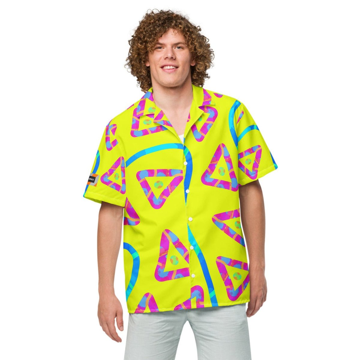 Urban Jump Yellow Unisex Button Shirt from Sky Brundall Concepts
