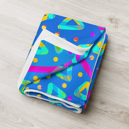 Electric Crumble Blue Throw Blanket from Sky Brundall Concepts