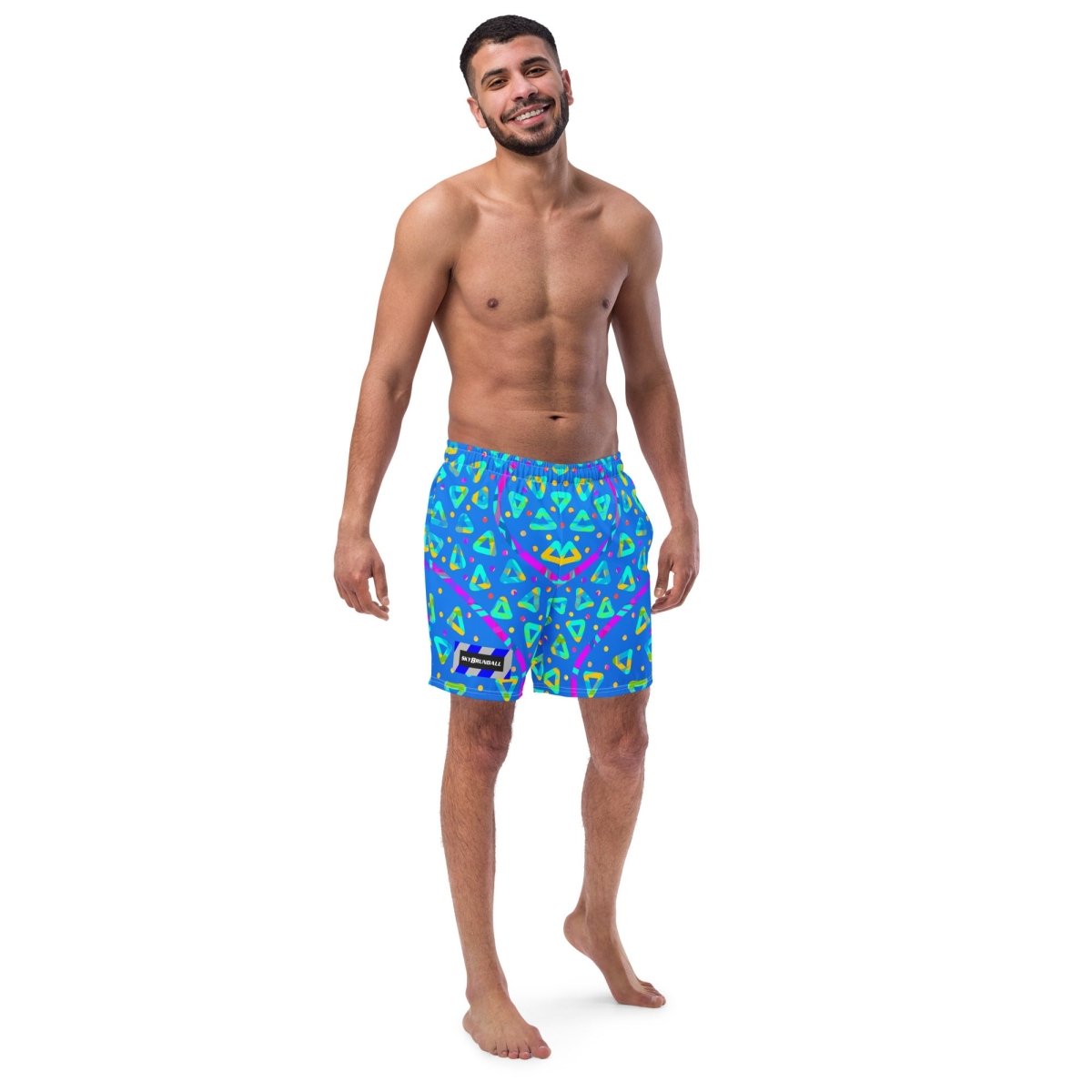 Electric Crumble Blue Swim Trunks from Sky Brundall Concepts