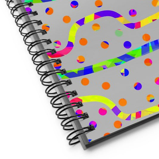 Dream Wave Festival - Rainbow Fiesta Spiral Notebook