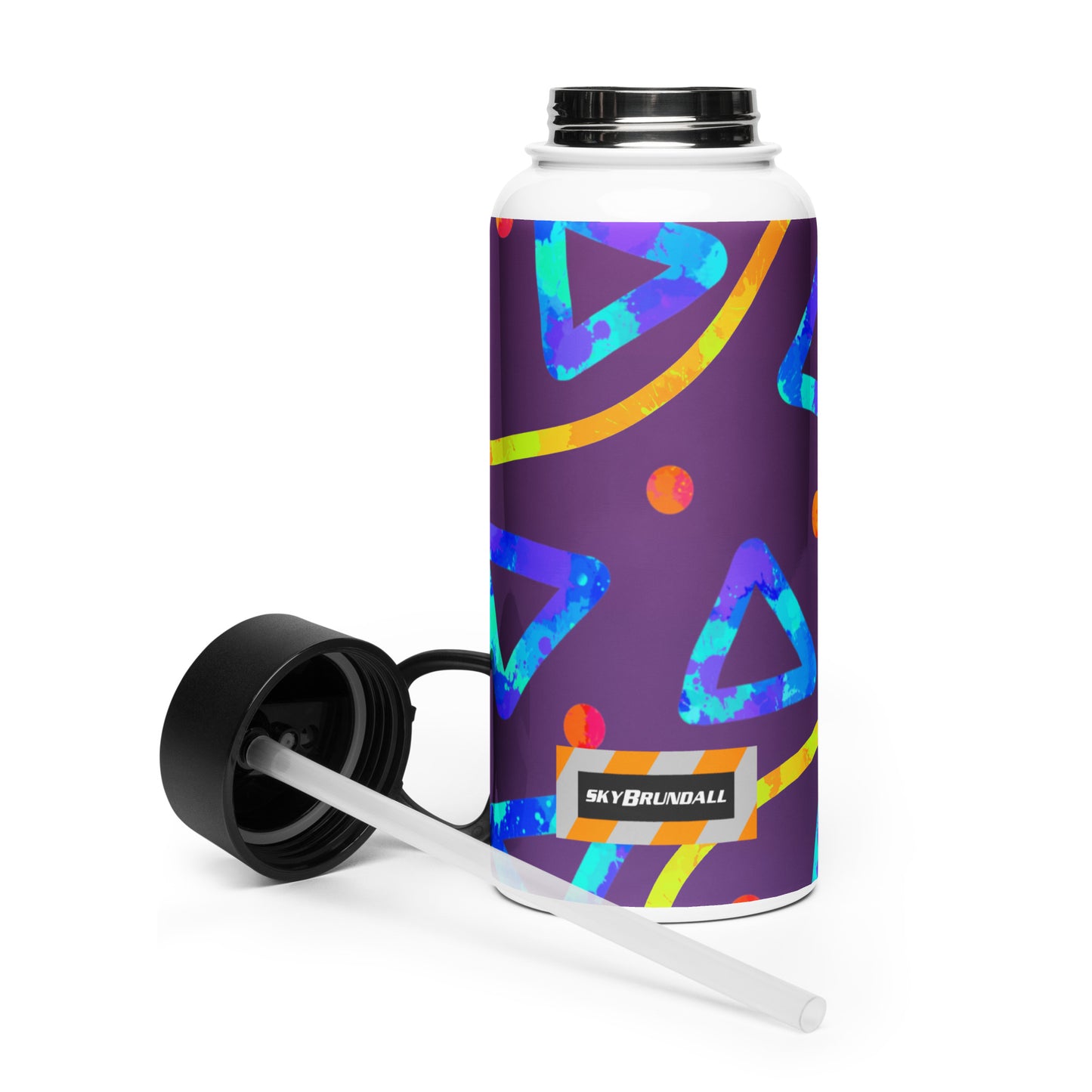 Dream Wave Festival - Arcade Crunch 1 Stainless Steel Water Bottle w/ Straw Lid
