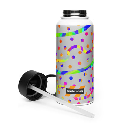 Dream Wave Festival - Rainbow Fiesta Stainless Steel Water Bottle w/ Straw Lid