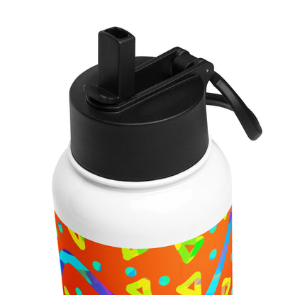 Dream Wave Festival - Warm Candy Rain Stainless Steel Water Bottle w/ Straw Lid