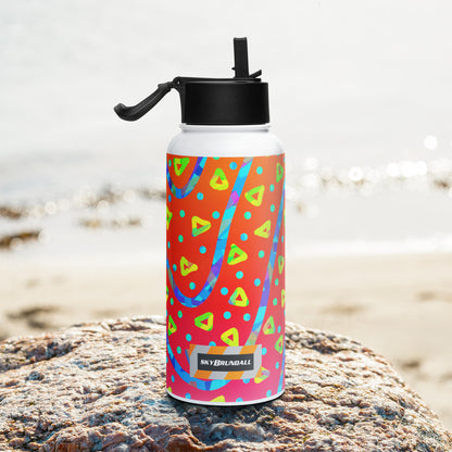 Dream Wave Festival - Warm Candy Rain Stainless Steel Water Bottle w/ Straw Lid