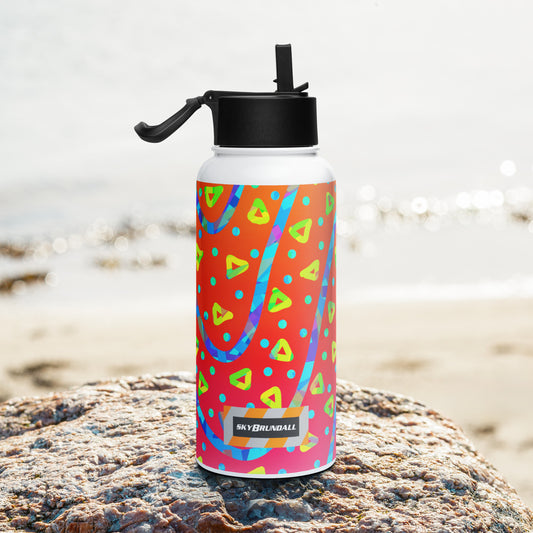 Dream Wave Festival - Warm Candy Rain Stainless Steel Water Bottle w/ Straw Lid