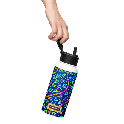 Dream Wave Festival - Electric Crumble 1 Stainless Steel Water Bottle w/ Straw Lid
