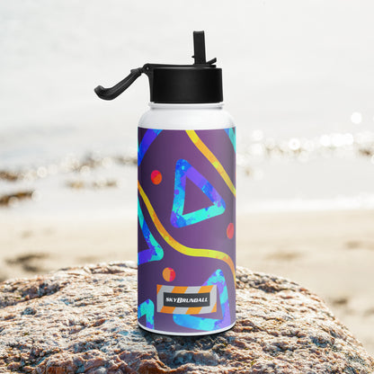 Dream Wave Festival - Arcade Crunch 1 Stainless Steel Water Bottle w/ Straw Lid