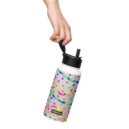 Dream Wave Festival - Rainbow Fiesta Stainless Steel Water Bottle w/ Straw Lid