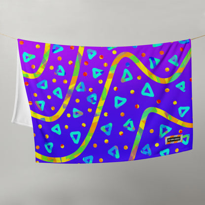 Dream Wave Festival - Cool Candy Rain Throw Blanket