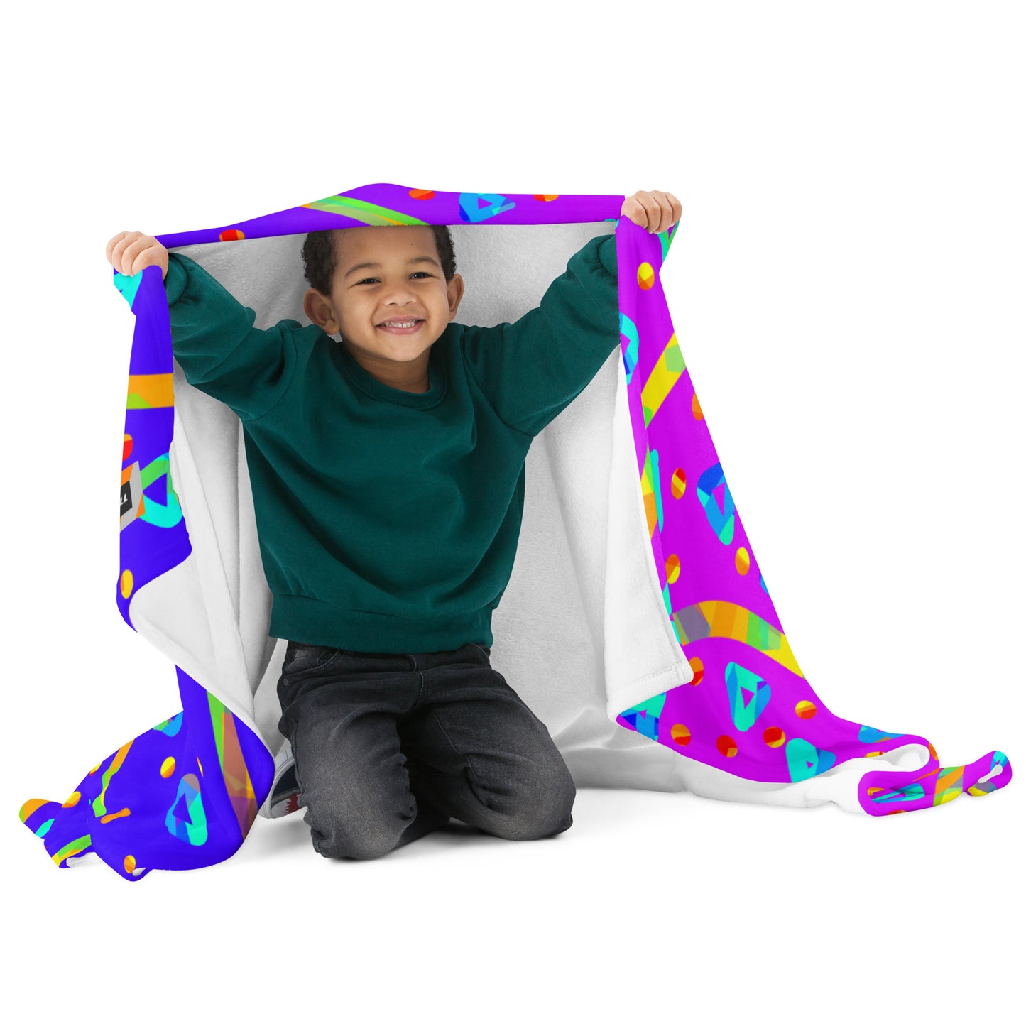 Dream Wave Festival - Cool Candy Rain Throw Blanket
