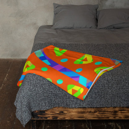 Dream Wave Festival - Warm Candy Rain Throw Blanket