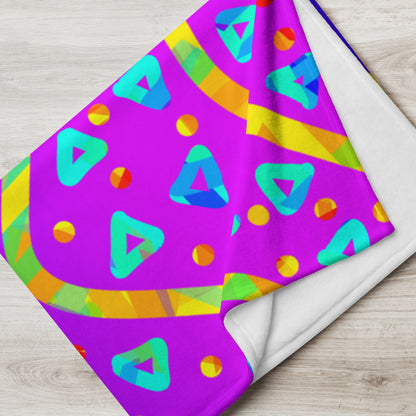 Dream Wave Festival - Cool Candy Rain Throw Blanket