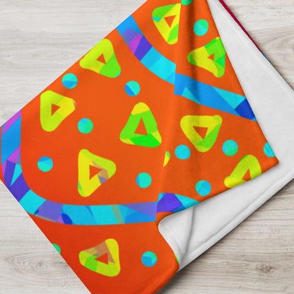 Dream Wave Festival - Warm Candy Rain Throw Blanket