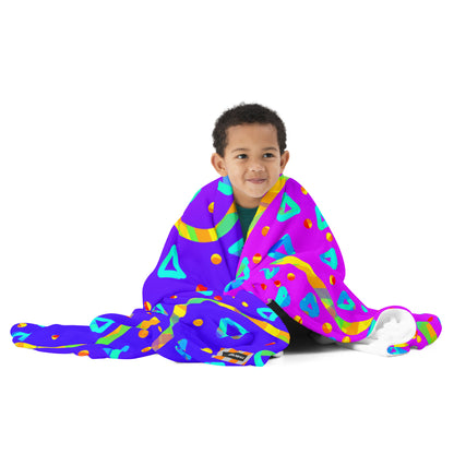 Dream Wave Festival - Cool Candy Rain Throw Blanket