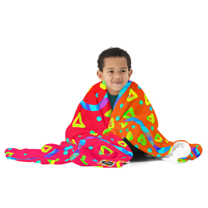 Dream Wave Festival - Warm Candy Rain Throw Blanket