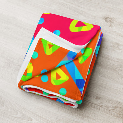 Dream Wave Festival - Warm Candy Rain Throw Blanket