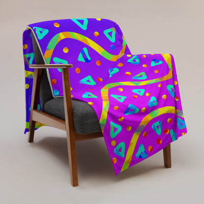 Dream Wave Festival - Cool Candy Rain Throw Blanket