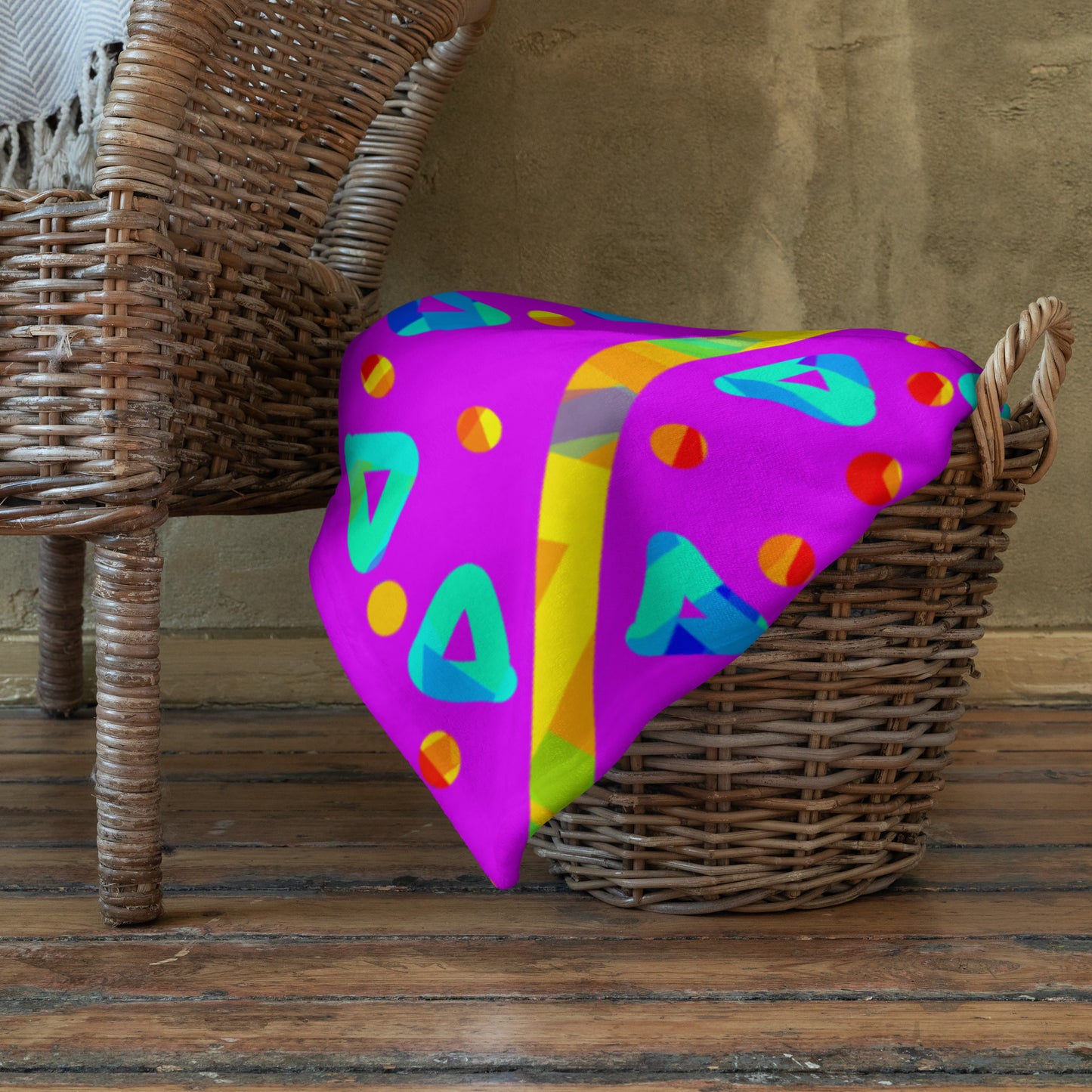 Dream Wave Festival - Cool Candy Rain Throw Blanket