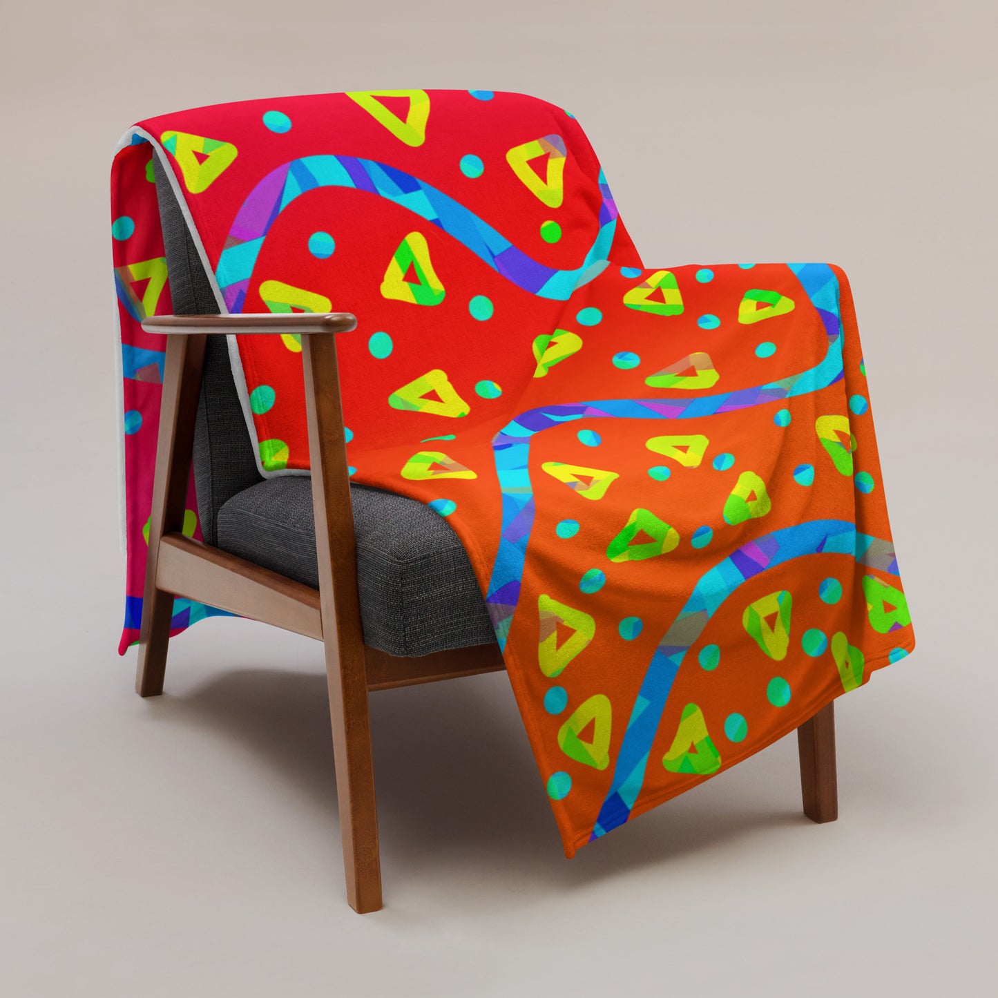 Dream Wave Festival - Warm Candy Rain Throw Blanket