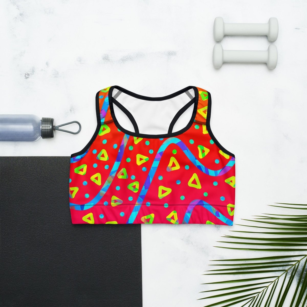 Warm Blaze Candy Rain Sports Bra from Sky Brundall Concepts